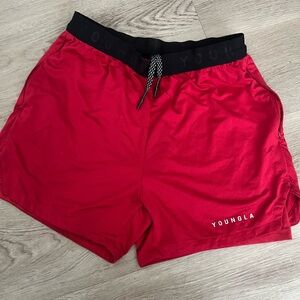 YoungLA Red Men's Athletic Shorts size M
